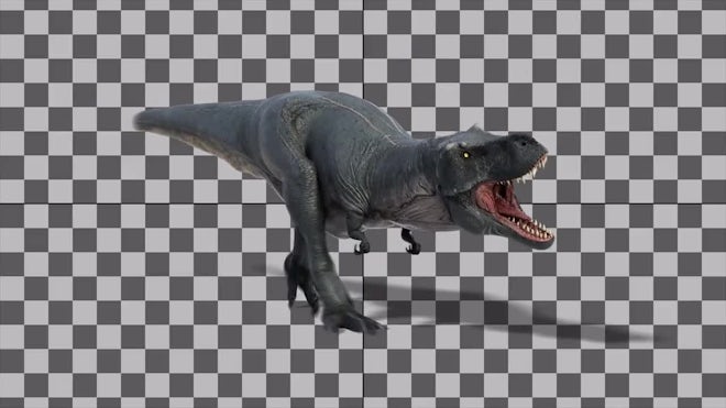 (4K) Looping Velociraptor Running Angle 3