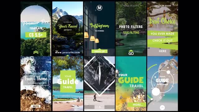 Instagram Stories Travels: Premiere Pro Templates