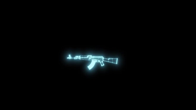 Ak 47 Gun Colourful Animation Wallpaper Download