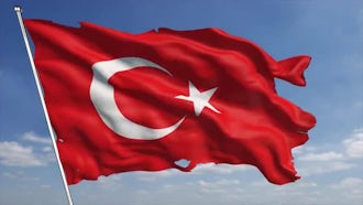 4K Turkey Flag : Motion Graphics