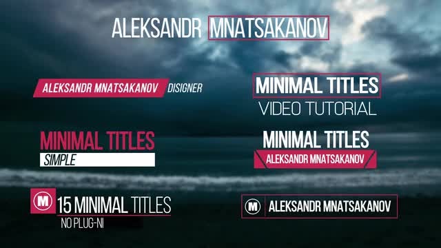 Titles: After Effects Templates