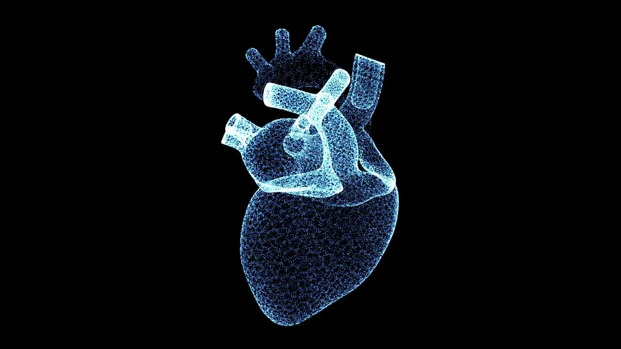 4k Holographic Particle Heart - Stock Motion Graphics | Motion Array