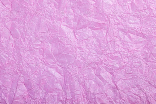 Crumbled Pink Tissue Paper Background Stock Photo - Download Image