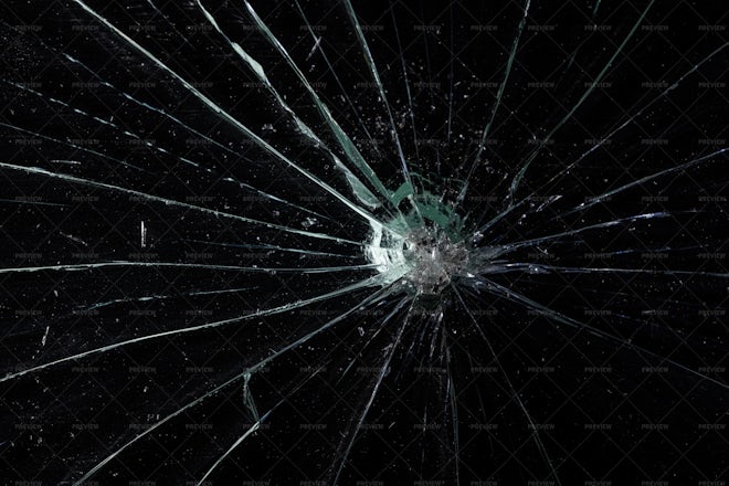 Broken Glass Hole Cracks - Stock Photos | Motion Array