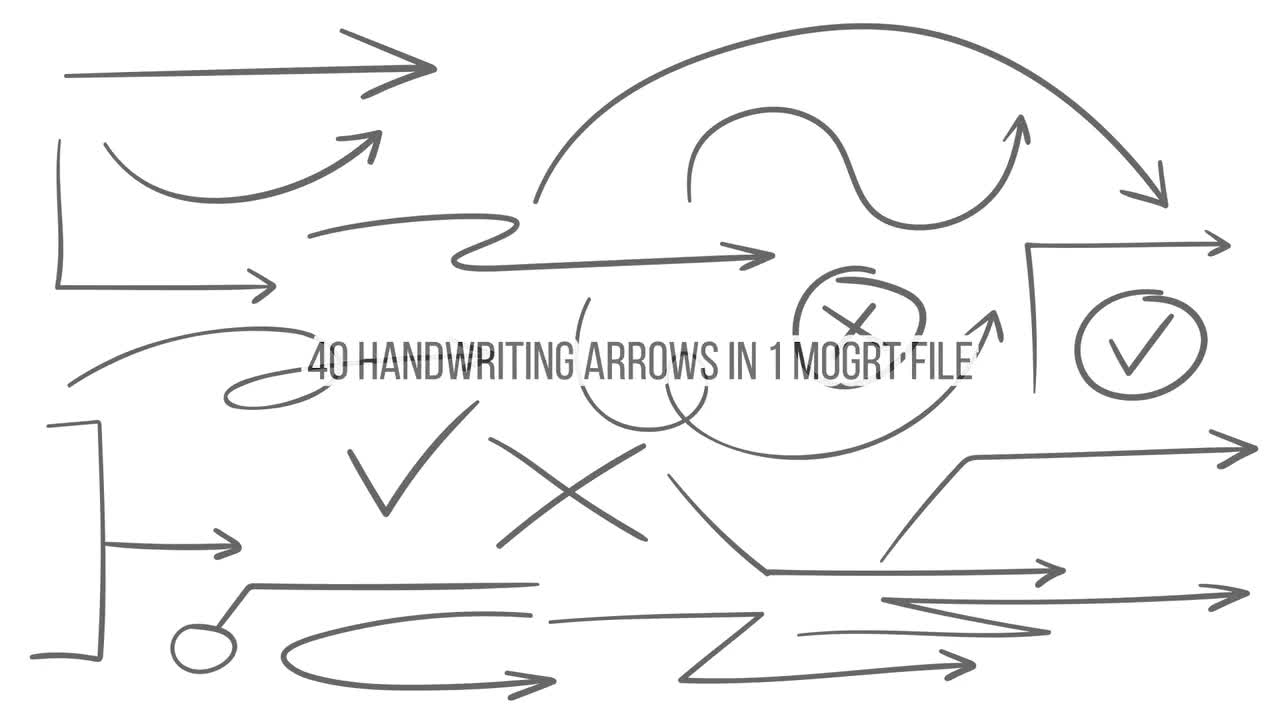 Handwriting Arrows Motion Graphics Templates Motion Array