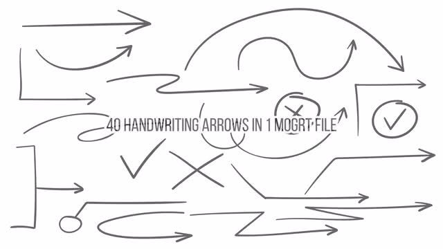 Handwriting Arrows: Motion Graphics Templates