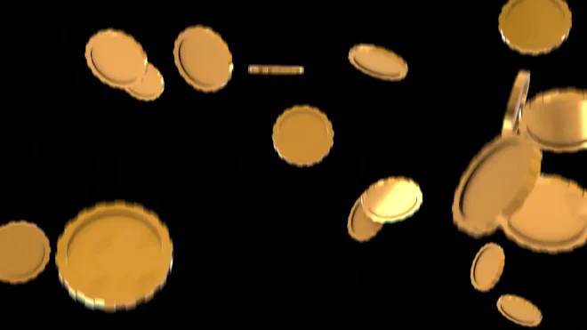 Gold Coins Falling Gif