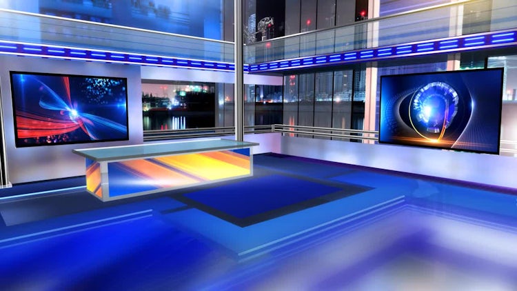 News Room Virtual Set 4 - Stock Motion Graphics | Motion Array