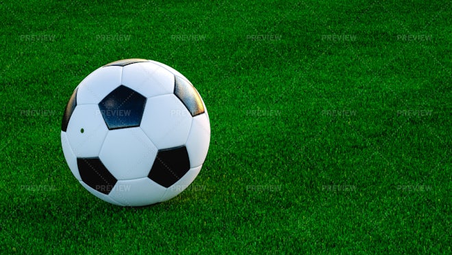 Soccer ball on the football field Stock Photo by ©GekaSkr 271137032