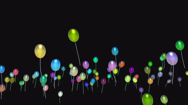 Multi-Colored Balloons Rising Up - Stock Motion Graphics | Motion Array
