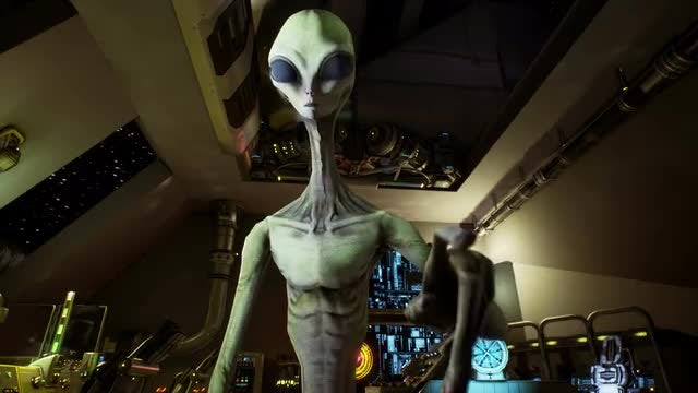 Alien Presses Hologaphic Screen Keys: Stock Motion Graphics