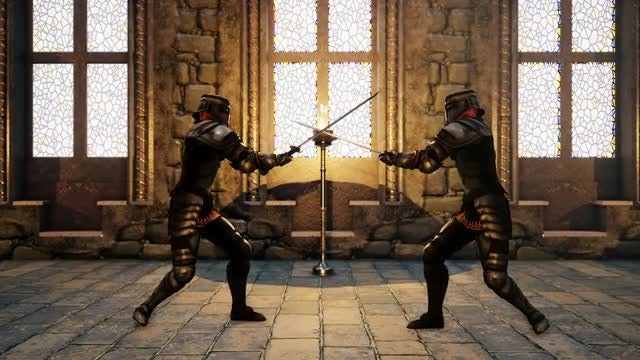 Medieval Knights In A Sword-fight: Stock Motion Graphics