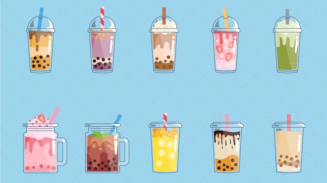 10 Bubble Tea Illustrations - Graphics | Motion Array