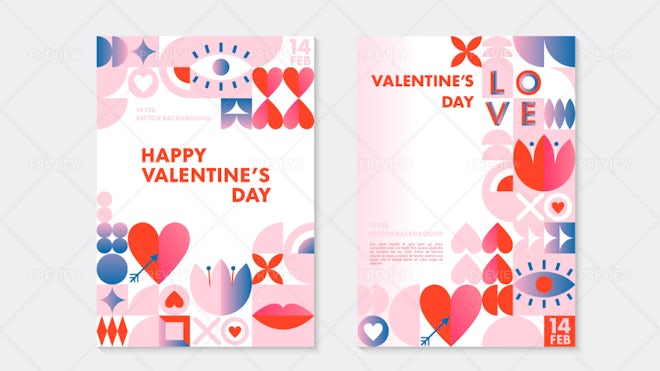 2 Valentine's Day Poster Templates - Graphics | Motion Array