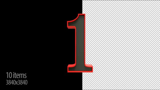 3D Numbers Pack: Stock Motion Graphics