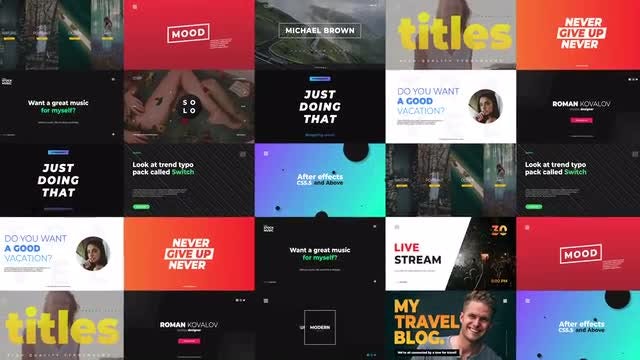 Slide Typography: After Effects Templates