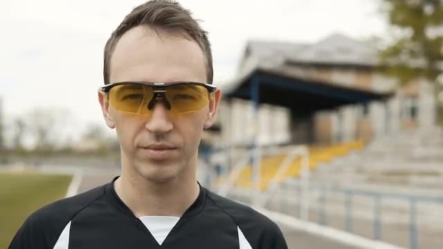 Male Athlete With Designer Sunglasses: Stock Video
