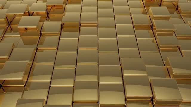 Golden Cubes: Stock Motion Graphics