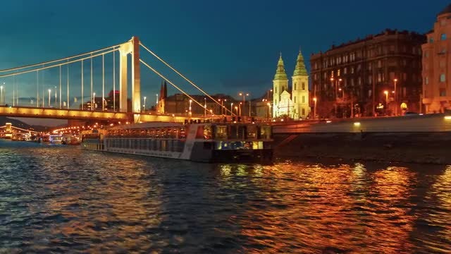 Evening Trip On The Danube: Stock Video