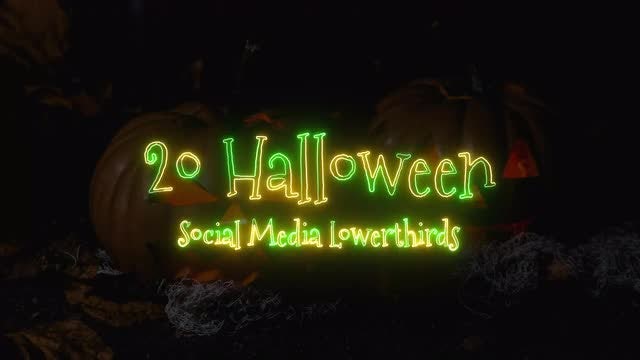 Halloween Neon Social Media Lower Third: After Effects Templates
