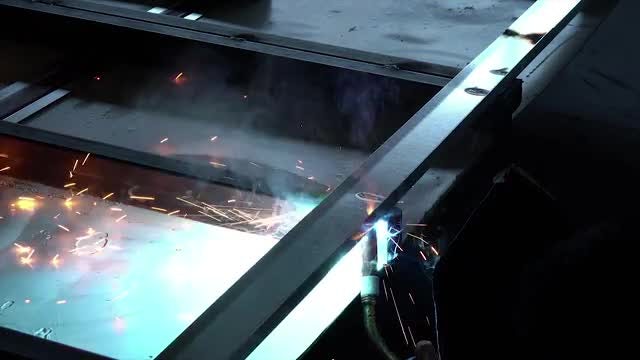Close-up Shot Of A Welder: Stock Video