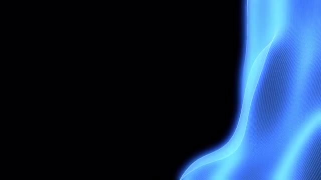 Glowing Blue Hologram Waves Overlay: Stock Motion Graphics
