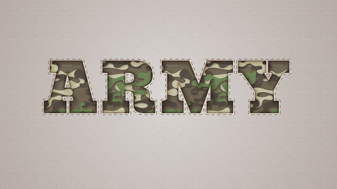 Camouflage Text & Number Effects