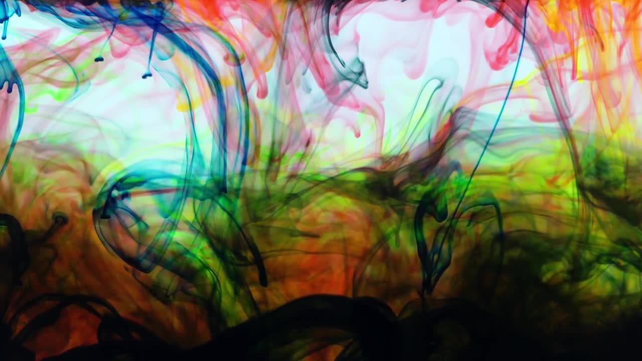 Colorful Ink Spreading In Water Stock Video Motion Array