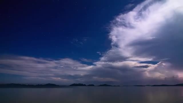 Stormy Night Sea: Stock Video
