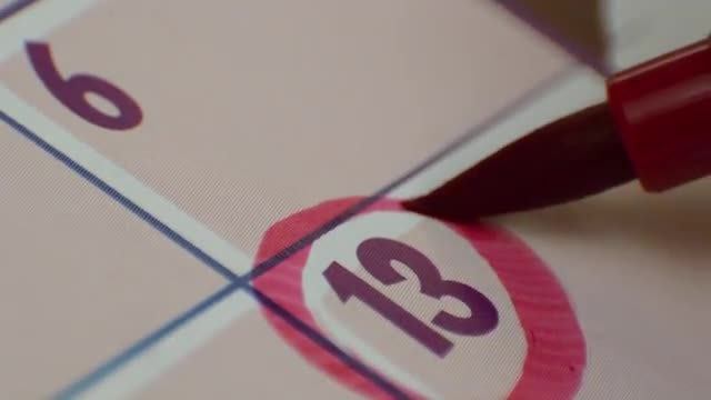 Save The Date - 13th: Stock Video