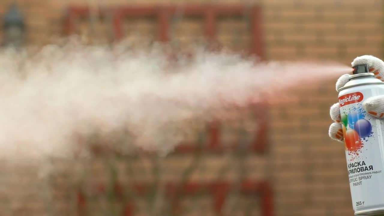 Red Spray Paint Mist Stock Video Motion Array