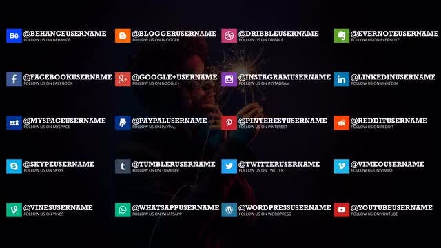 20 Minimal Social Media Lower Thirds: After Effects Templates