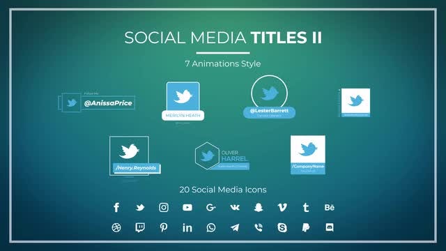 Social Media Titles II: Motion Graphics Templates