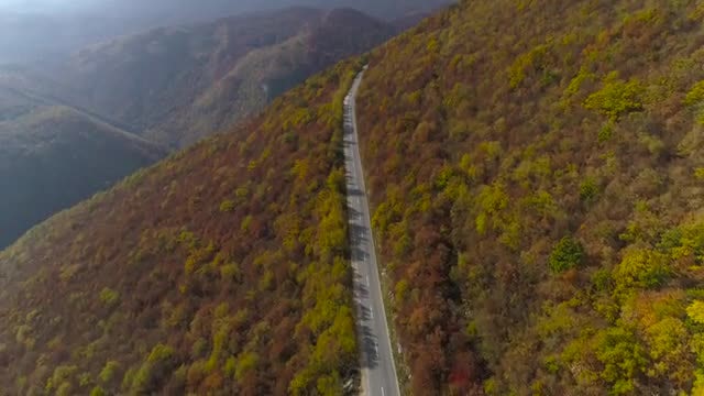 Mountain Road Top View: Stock Video