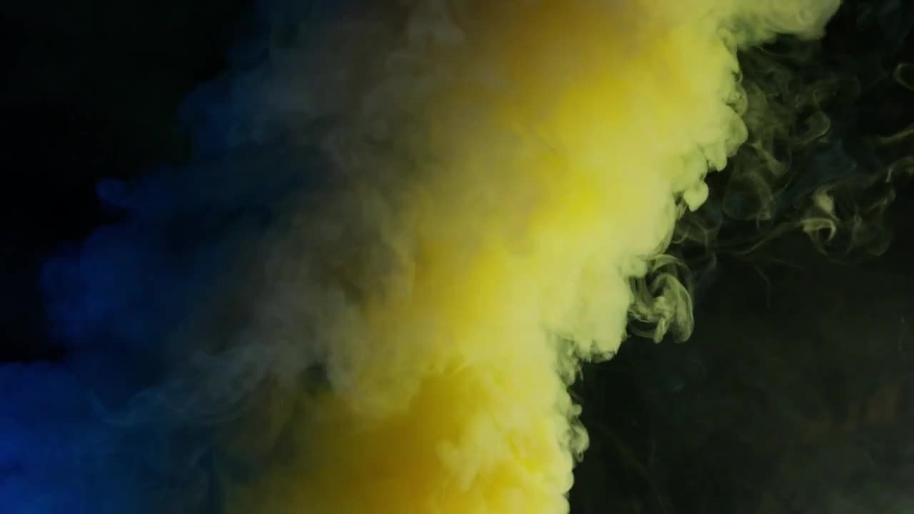 Blue And Yellow Smoke - Stock Video | Motion Array