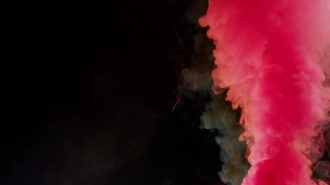 Green And Pink Smoke Rising - Stock Video | Motion Array