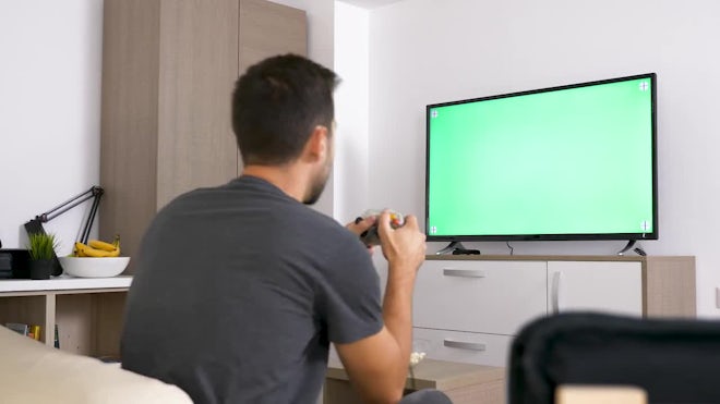 Man playing video game Royalty-Free Stock Photo