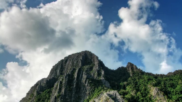 Fantastic Clouds Over The Mountain: Stock Video