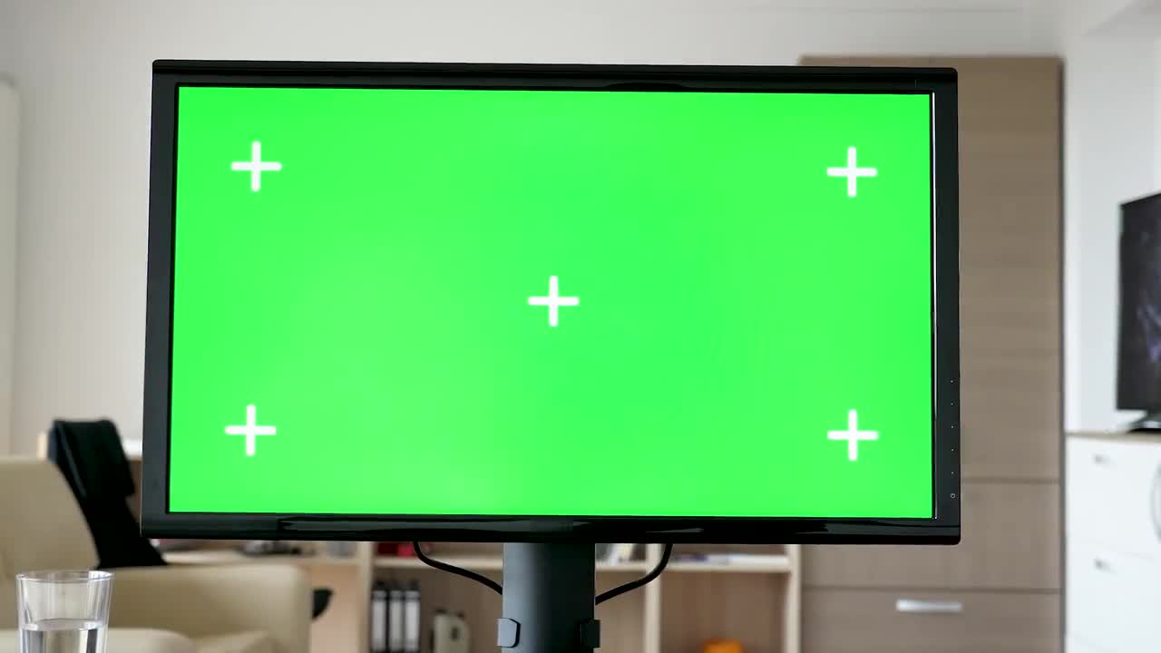Computer With Green Screen - Stock Video | Motion Array