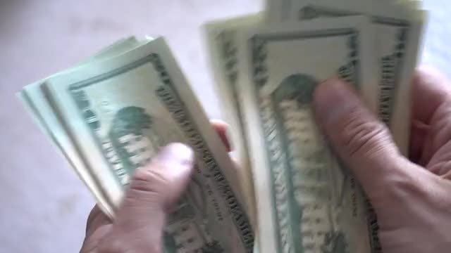 Counting $20 Bills: Stock Video
