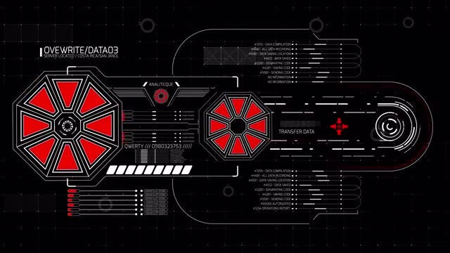 Data HUD Interface: Stock Motion Graphics