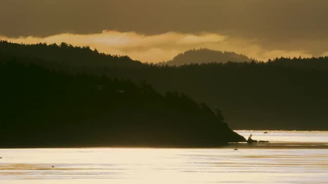 Beautiful Sunrise Over An Island: Stock Video