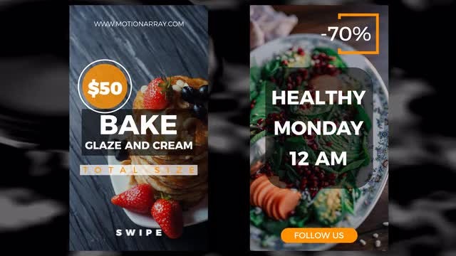 Instagram Food Stories: Motion Graphics Templates