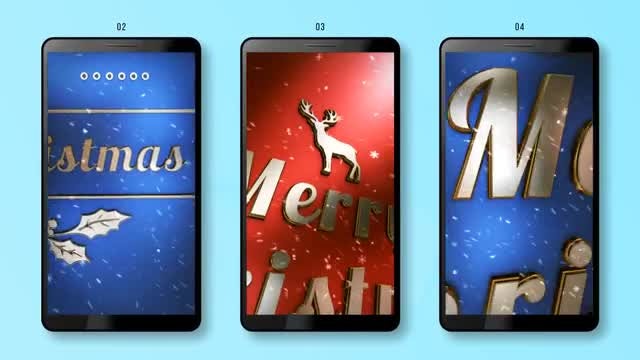 Vertical Christmas Badges: After Effects Templates