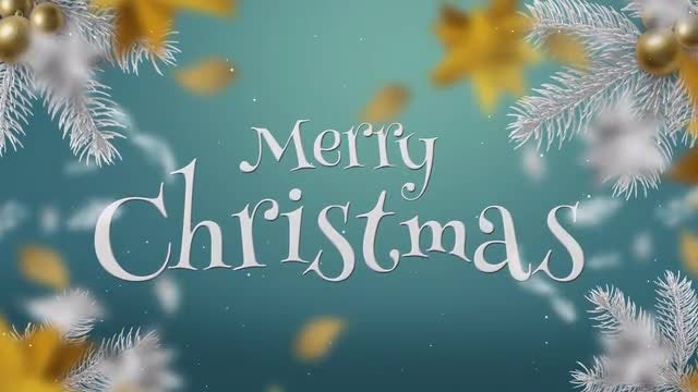 White & Gold Christmas Slideshow: After Effects Templates