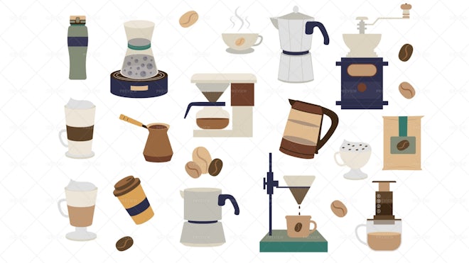 17 Coffee Illustrations - Graphics | Motion Array