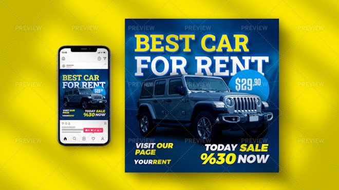 Car Rental Flyer Poster Template