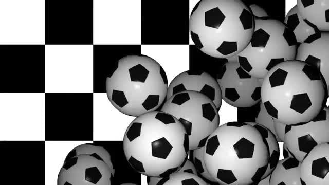 Soccer Balls Transition: Stock Motion Graphics