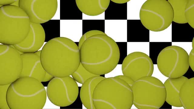 Tennis Balls Transition: Stock Motion Graphics