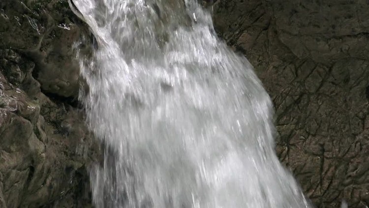 Zoom In Shot Of A Waterfall: Stock Video